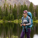 Osprey Renn 50L Backpack worn outdoors, lifestyle picture