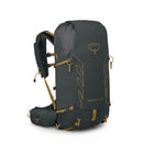 Osprey Talon Velocity 30 Backpack side profile, Dark Charcoal/Tumbleweed