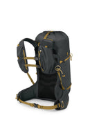 Osprey Talon Velocity 30 Backpack back view, Dark Charcoal/Tumbleweed