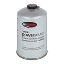 The GoSystem Powersource 445g B/P Mix Cartridge is a metal threaded gas cartridge with a butane-isobutane-propane mix, designed for increased flame temperatures and reliable outdoor use in cold weather.