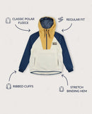 Passenger Alexander Recycled Polar Hooded Fleece - Egret  