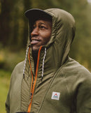 Passenger Woodland Hooded 1/2 Zip Polar Fleece - True Black/Khaki  