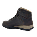 The Meindl Mens Trento GTX Walking Boot, featuring brown leather, black laces, and a sturdy black rubber sole, is displayed from a side view against a white background.