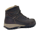 A single brown Meindl Mens Trento GTX Walking Boot, featuring black laces, rugged black sole, visible stitching, and a high-ankle design with Meindl branding—ideal for those seeking quality footwear.