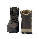 A pair of Meindl Mens Trento GTX Walking Boots, one facing forward and the other showing the back, both featuring black soles and tan accents.