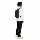 Osprey Quasar Sling Bag worn, back view, Black
