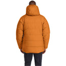 Rab Men's Batura Waterproof Down Jacket back view, Marmalade