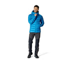 Rab Men's Electron Pro Down Jacket full length front, Maya Blue