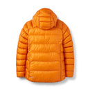 Rab Men's Mythic Ultra Down Jacket back view, Marmalade
