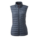 Rab Women's Microlight Down Vest front flat lay, Steel Grey