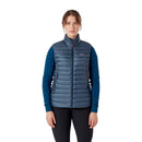 Rab Women's Microlight Down Vest front view, Steel Grey