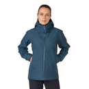 Rab Women's Namche GORE-TEX Jacket three-quarter front view, Orion Blue