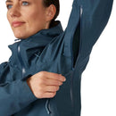 Rab Women's Namche GORE-TEX Jacket underarm vent zip detail, Orion Blue
