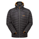 Rab Men's Cirrus Flex Insulated Hooded Jacket front view, Graphene