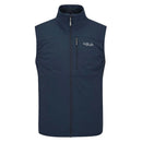 Rab Men's Xenair Insulated Vest front flat lay, Tempest Blue