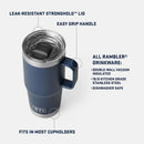 YETI Rambler® 20 oz (591 ml) Travel Mug - King Crab Orange- Great Outdoors Ireland
