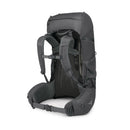 Osprey Renn 65L Trekking Pack back view, Dark Charcoal/Gray Wolf