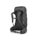 Osprey Rook 50 Backpack back view, Dark Charcoal/Silver