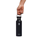 Hydroflask 21oz Standard Mouth Hydration Bottle - Black- Great Outdoors Ireland