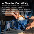 Osprey Stratos 44 Hiking Backpack hip belt detail, lifestyle picture