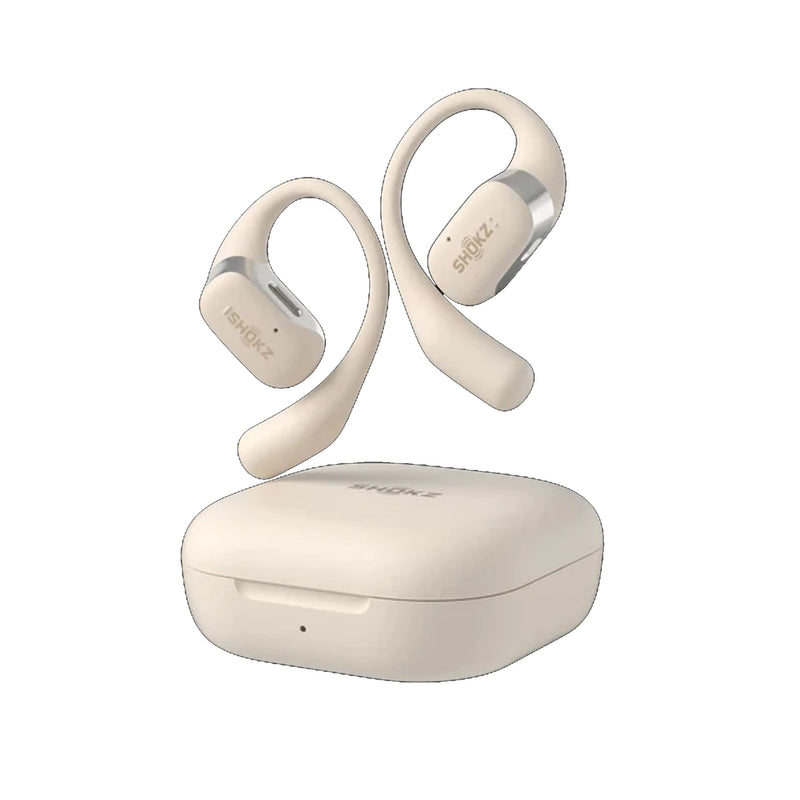 Shokz OpenFit Headphones Beige - Immersive Sound, Safe Listening