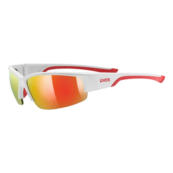 Uvex SP 215 Sunglasses - White Mat Red Great Outdoors Ireland