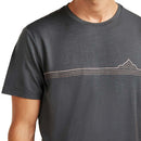 Icebreaker Men's 150 Tech Lite T-Shirt Range Stripes graphic detail, Obsidian