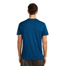 Icebreaker Men's 150 Tech Lite T-Shirt Range Stripes back view, Atlantis