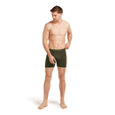 Icebreaker Men's Merino 150 Anatomica Boxers full length front, Dark Loden