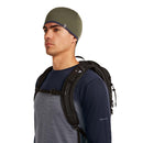 Icebreaker 200 Oasis Reversible Beanie worn, side profile, Dark Loden/Midnight Navy