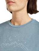 Women's 150 Tech Lite T-Shirt Sparkling Stars collar details view