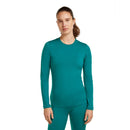 Icebreaker Women's Merino 200 Oasis Thermal Top front view, Tidal Teal