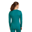 Icebreaker Women's Merino 200 Oasis Thermal Top back view, Tidal Teal