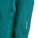 Icebreaker Women's Merino 200 Realfleece Descender Hoodie full length front, Tidal Teal