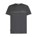 Icebreaker Men's 150 Tech Lite T-Shirt Range Stripes front view, Obsidian