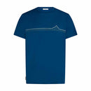 Icebreaker Men's 150 Tech Lite T-Shirt Range Stripes front view, Atlantis