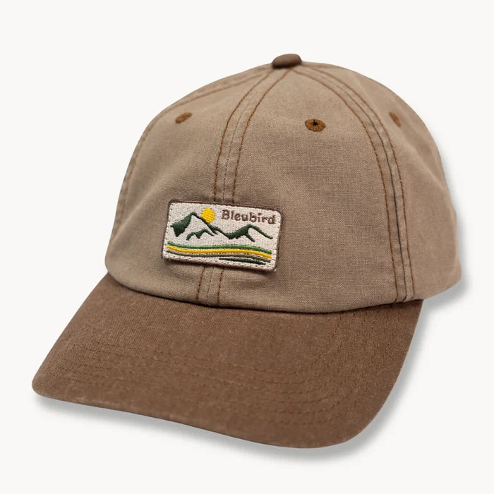 Brown cap with a logo on a white background