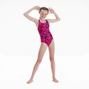Speedo Hyperboom Medalist Swimsuit - Black/Pink  