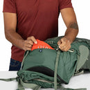Osprey Stratos 44 Hiking Backpack hip belt adjustment, lifestyle picture