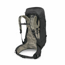 Osprey Stratos 44 Hiking Backpack back panel view, Raven Black