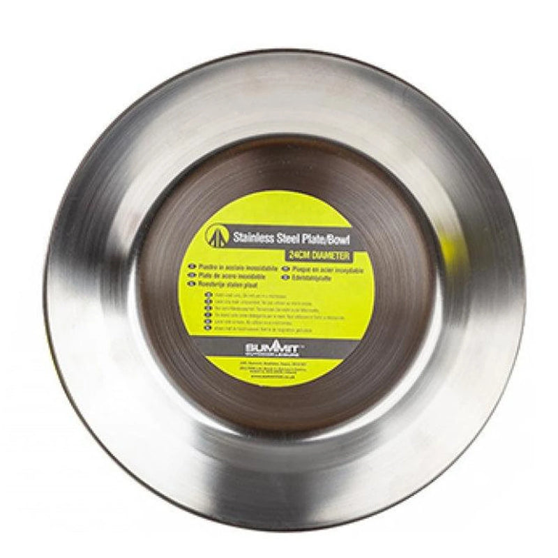 Summit International 24cm Stainless Steel Plate - Essential Camping Gear