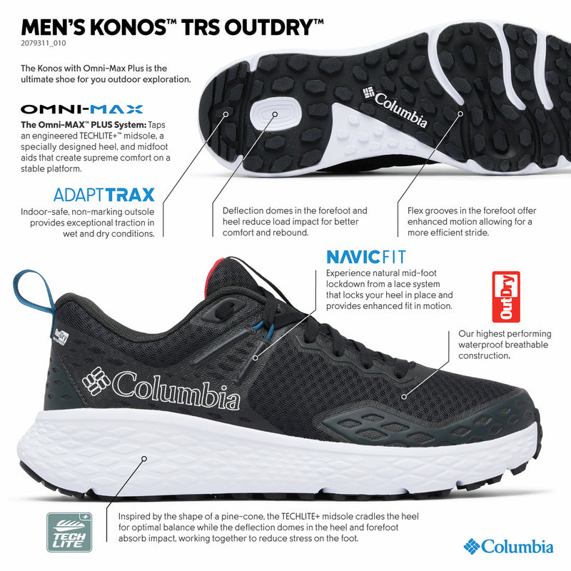 Konos™ TRS OutDry™ Hiking Shoe - Black/White