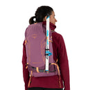 Osprey Tempest Velocity 20 Backpack back view, Pashmina/Melon