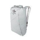 Light gray backpack with a Sea to Summit brand logo on a white background