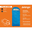 Vango Kids'Stellar Junior Sleeping Bag - Atlantic Blue  