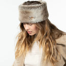 Faux Fur Headband - Heather Brown