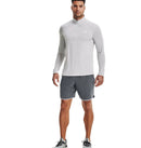 UA Long Sleeve Tech 1/2 Zip - Halo/White