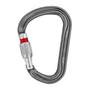 Petzl Carabiner with red lock on a white background