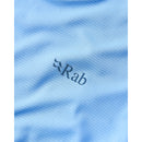 Women's Force LS Tee Rab Logo Close up, bluebird