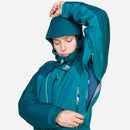 Women's Makalu GORE-TEX Waterproof Jacket front view, Spruce/Deep Teal
